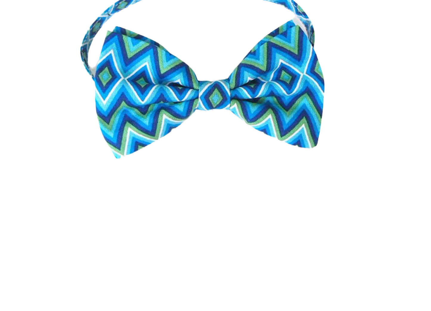 Boys Geometric Blue Bow Tie