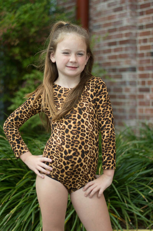 Girl’s Animal Leopard Print Leotard