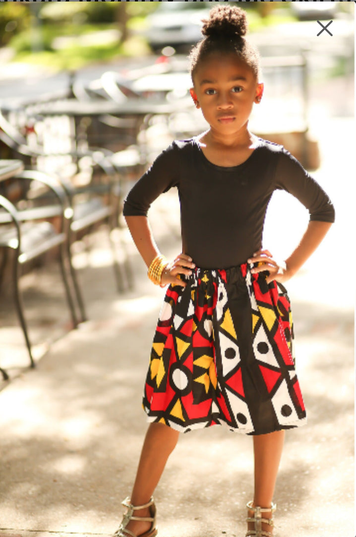 Angolan African Mommy and Me Skirt