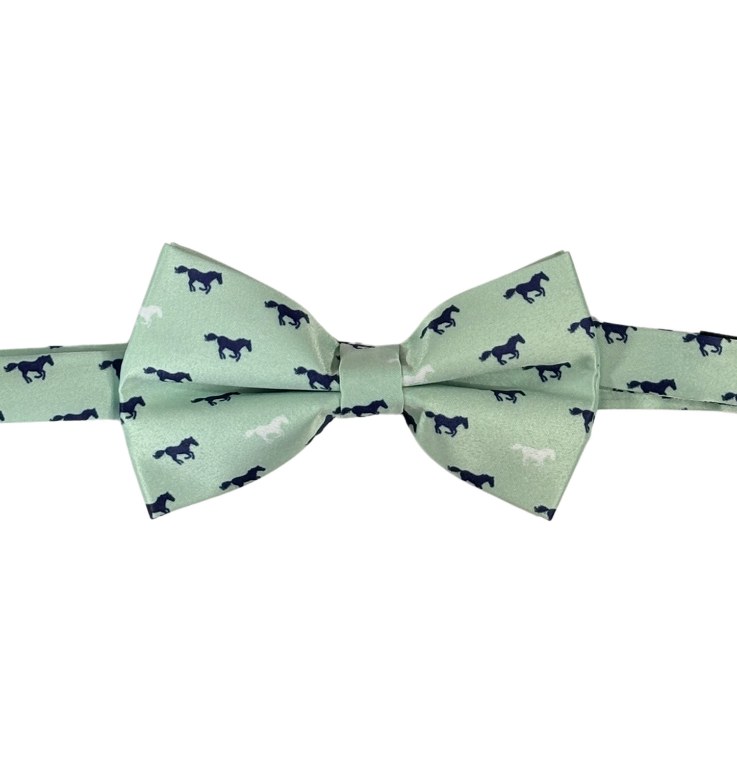 Pink Satin Race Day Horse Bow Tie