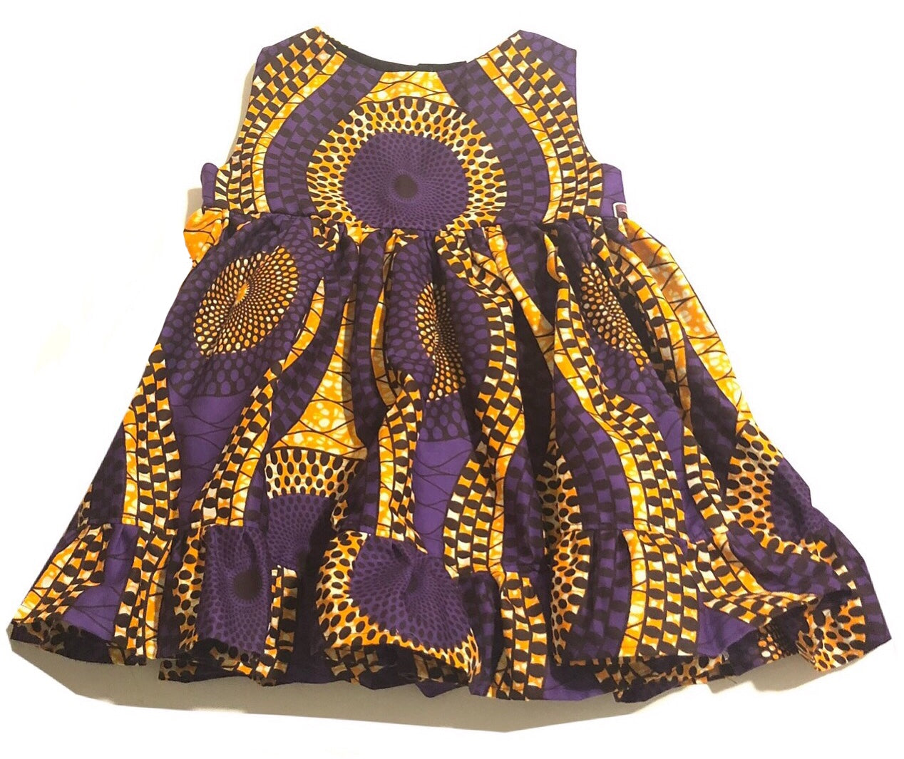 Vestido africano con remolino morado