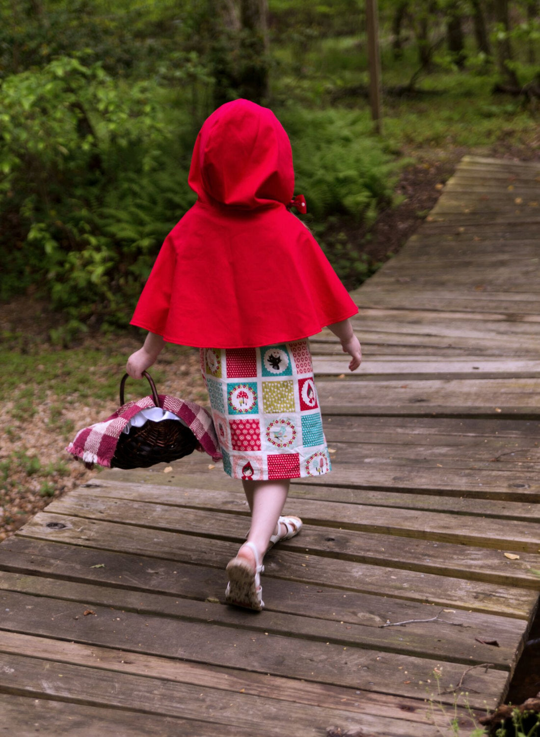 Ackee Tree Toddler Girl's Red Riding Hood Big Bad Wolf Dress Size popular 4T Pink