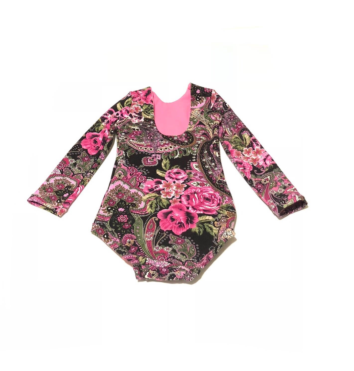 Girl’s Pink Paisley Leotard