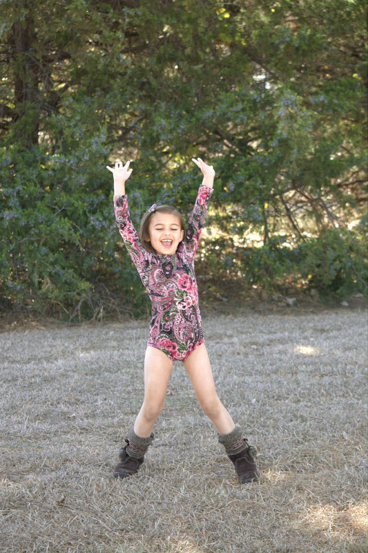 Girl’s Pink Paisley Leotard