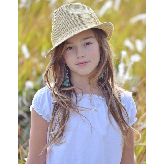 Girls White Boho Peasant Top